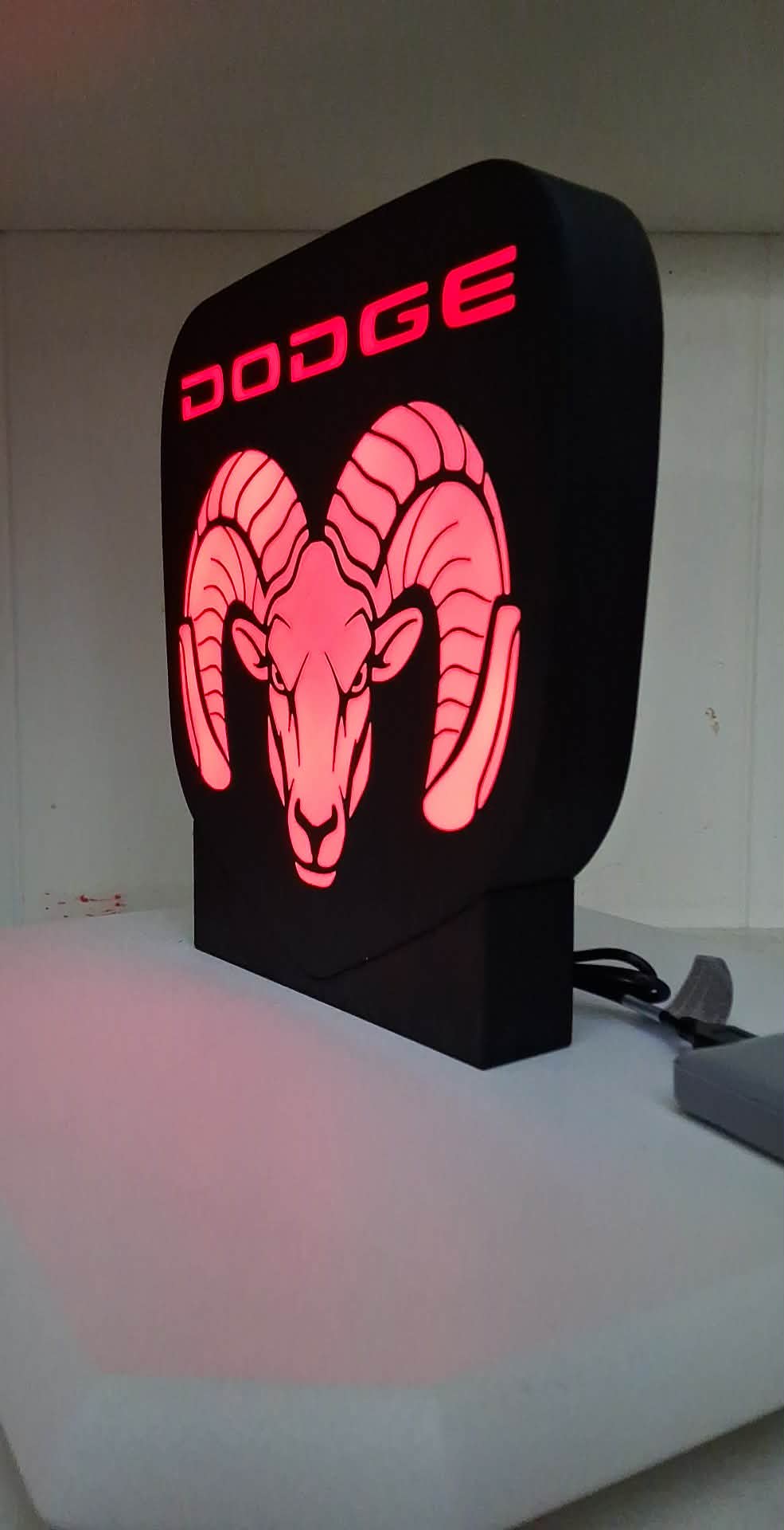 Dodge Ram LED light box – custom 3D printed – Lit Layer Creations